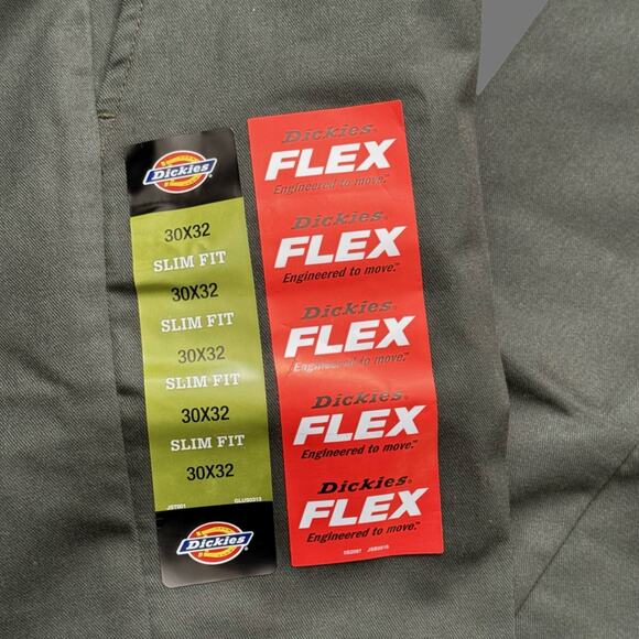 Dickies Flex Twill Slim Fit Dark Green Work Pant Size 30x32 NWT - Picture 4 of 8
